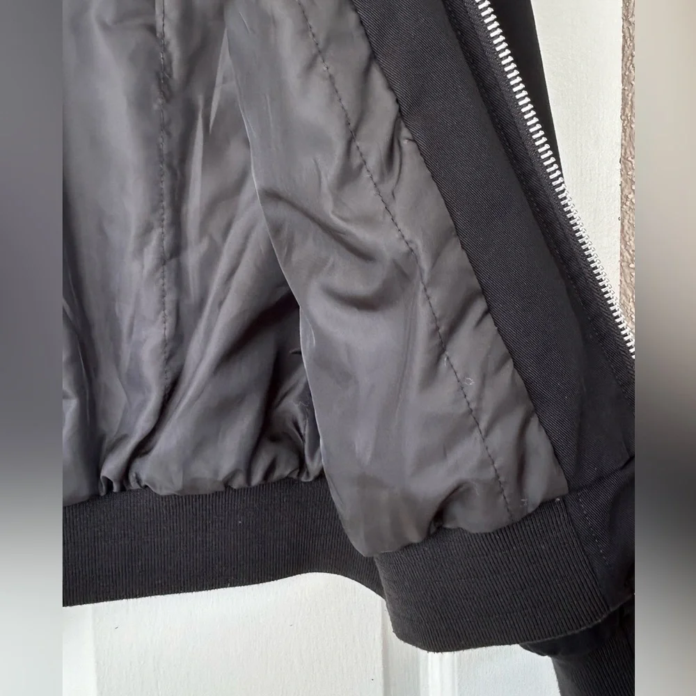 ASOS Brand‎ Unisex Bomber Jacket Black Lined Size XS